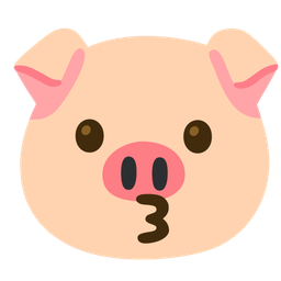 kissing face and pig face