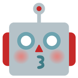 kissing face and robot