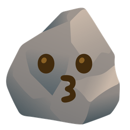 kissing face and rock