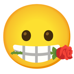 kissing face and rose