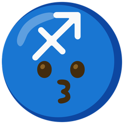 kissing face and Sagittarius