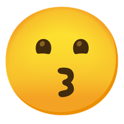 kissing face and shushing face