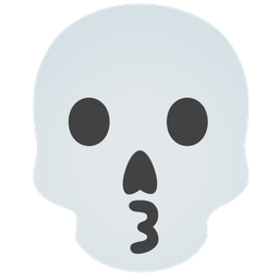 kissing face and skull