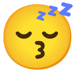 kissing face and sleeping face