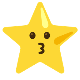 kissing face and star