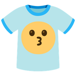 kissing face and t-shirt