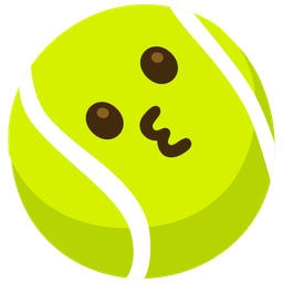 kissing face and tennis