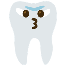 kissing face and tooth