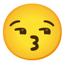 kissing face and unamused face