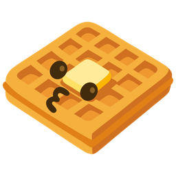 kissing face and waffle