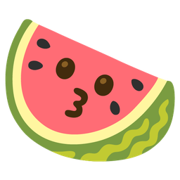 kissing face and watermelon