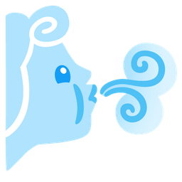 kissing face and wind face