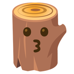 kissing face and wood