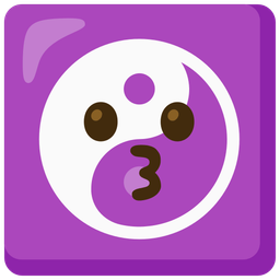 kissing face and yin yang