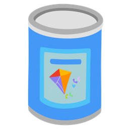 kite and canned food