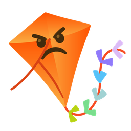 kite and enraged face