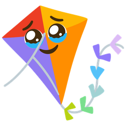 kite and face holding back tears