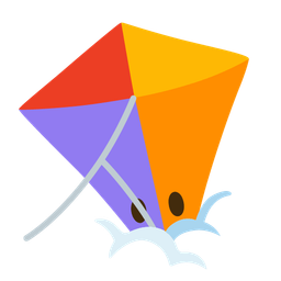 kite and face in clouds