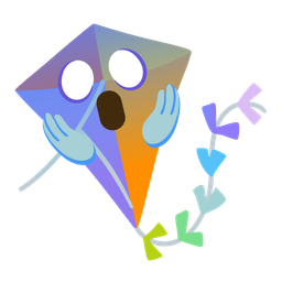 kite and face screaming in fear