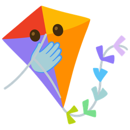 kite and face with open eyes and hand over mouth