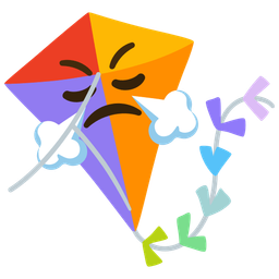 kite and face with steam from nose