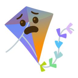 kite and fearful face