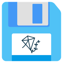 kite and floppy disk