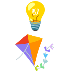 kite and light bulb
