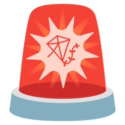 kite and police car light