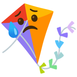 kite and sad but relieved face