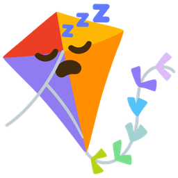 kite and sleeping face