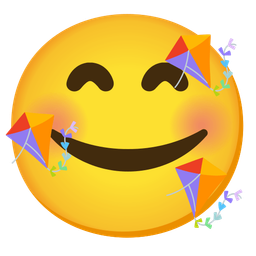 Kite and Smiling face with hearts