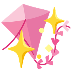 kite and sparkling heart