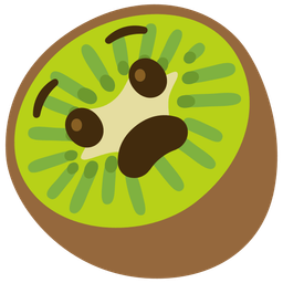 kiwi fruit and anguished face