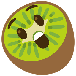kiwi fruit and astonished face