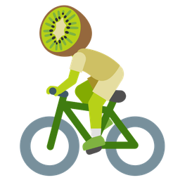 kiwi fruit and bicycle