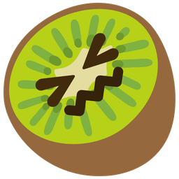 kiwi fruit and confounded face