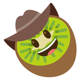 kiwi fruit and cowboy hat face