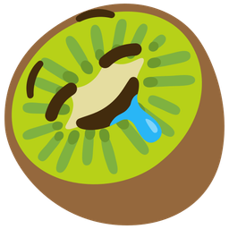 kiwi fruit and drooling face