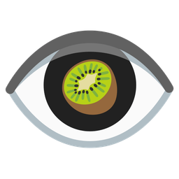 kiwi fruit and eye