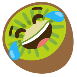 Kiwi fruit and Face with tears of joy