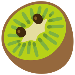 kiwi fruit and face without mouth