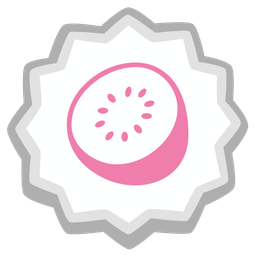 kiwi fruit and fish cake with swirl