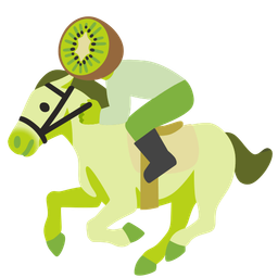 kiwi fruit and horse