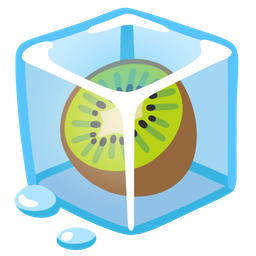 kiwi fruit and ice