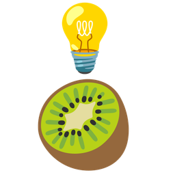 kiwi fruit and light bulb