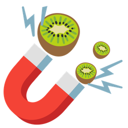 kiwi fruit and magnet