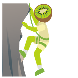 kiwi fruit and mountain