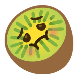 kiwi fruit and nauseated face