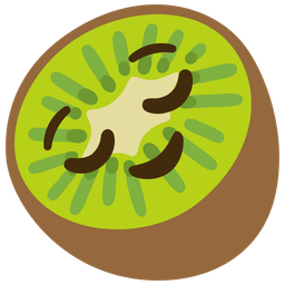 kiwi fruit and relieved face